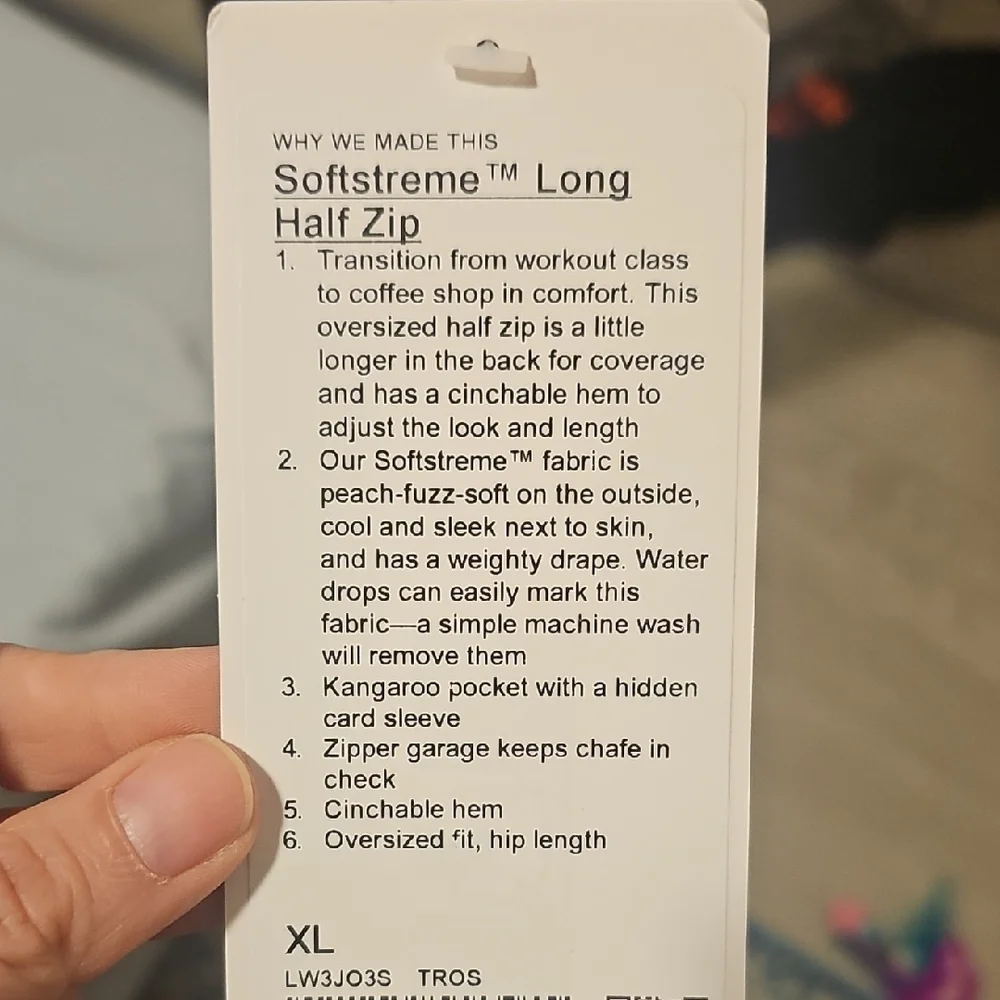 Lululemon Softstreme Long Half Zip - Picture 3 of 6